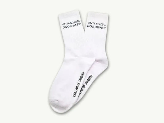 'Anti-Social Dog Owner' White Socks