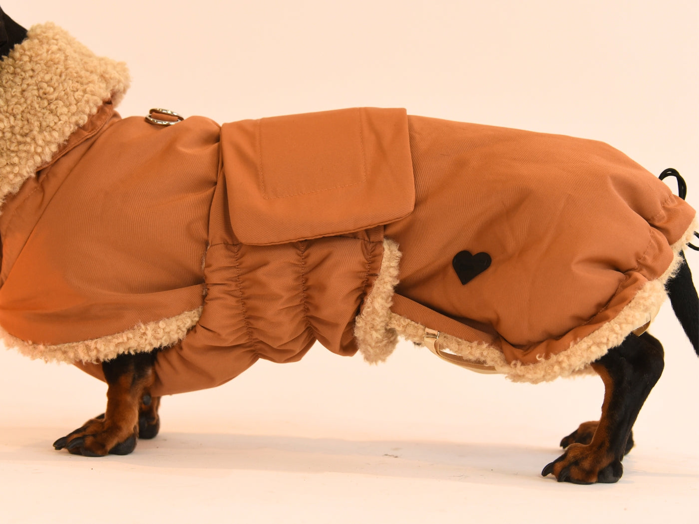 Beige Wraparound Coat side view.