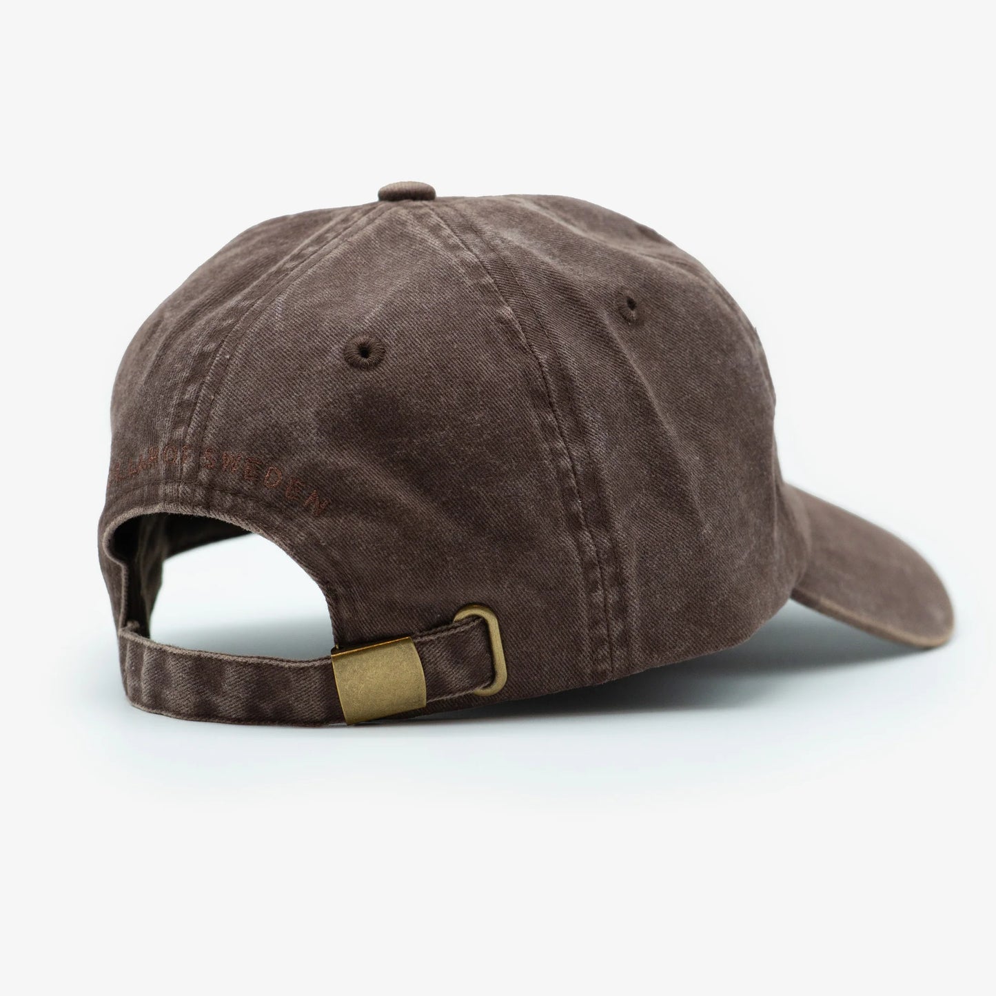 'Dogs and Wine Make Everything Fine' Brown Washed Denim Icon Cap