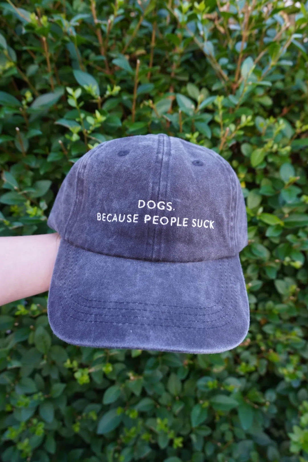 'Dogs Because People Suck' Black Cap