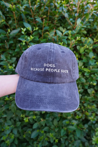 'Dogs Because People Suck' Black Cap