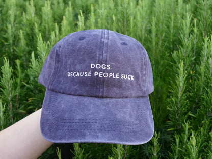 'Dogs Because People Suck' Black Cap