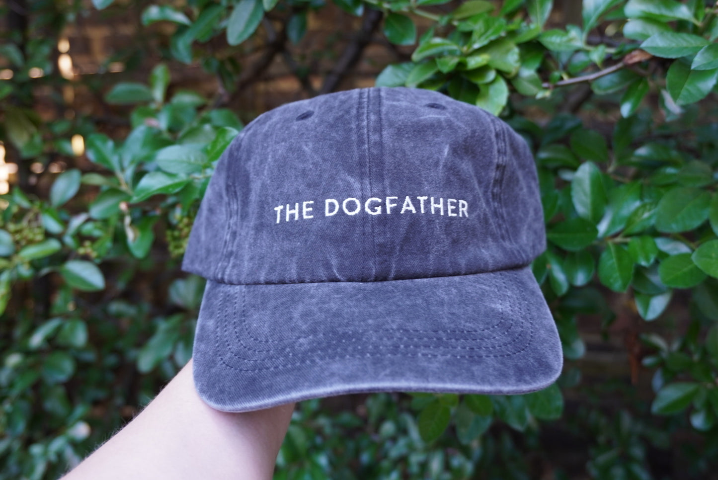 'The Dog Father' Washed Denim Cap