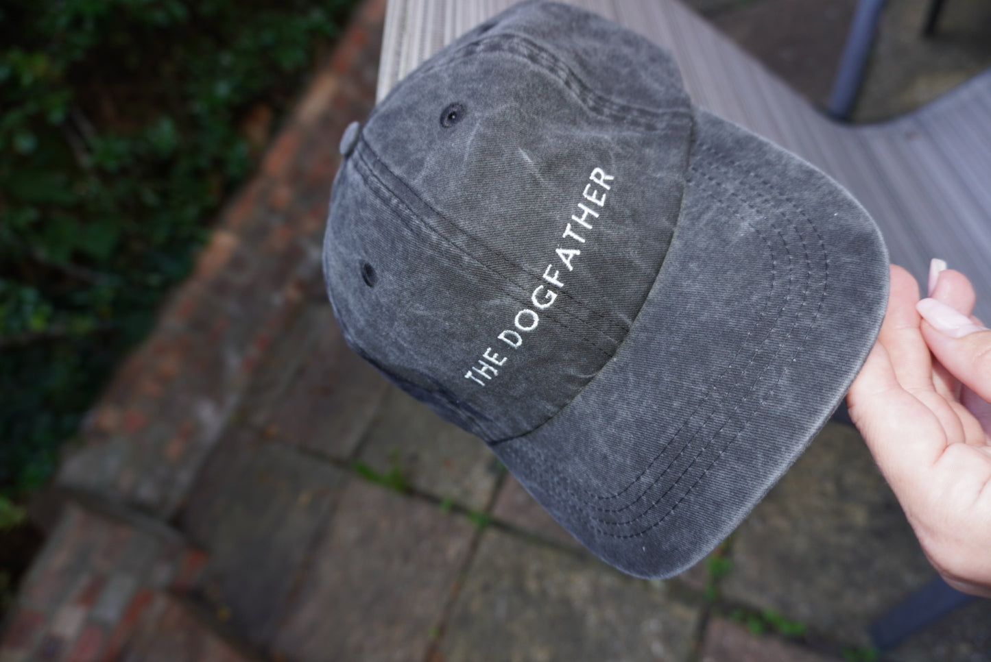 'The Dog Father' Washed Denim Cap